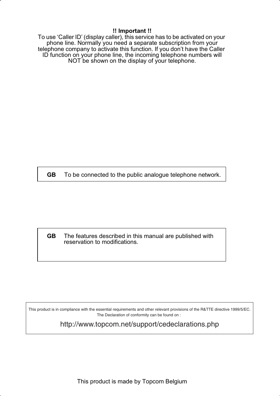 Topcom BUTLER 4570 User Manual | Page 2 / 28