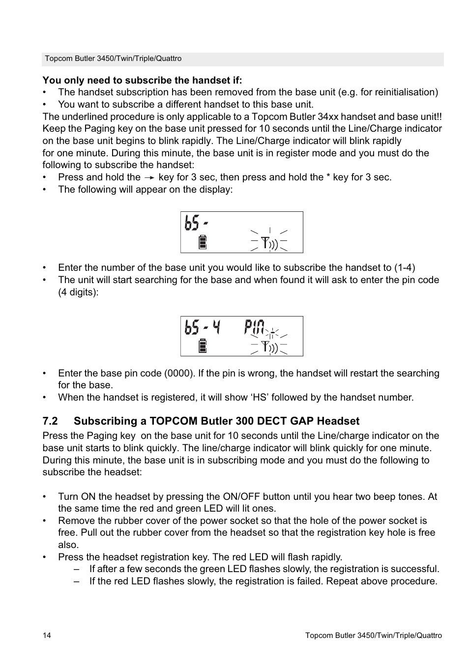 Topcom BUTLER Quattro User Manual | Page 14 / 92