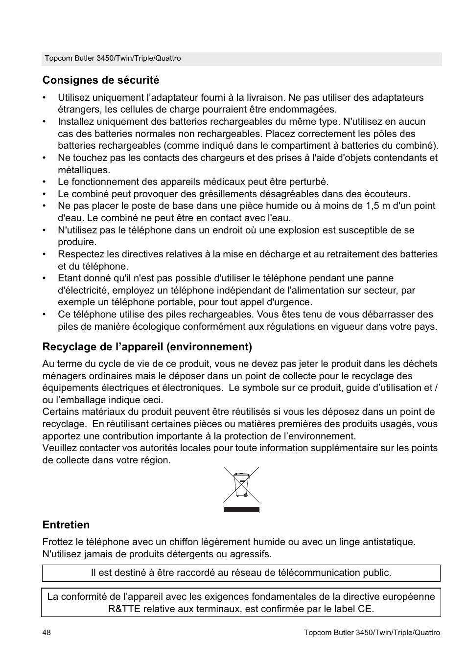 Topcom BUTLER Quattro User Manual | Page 48 / 92