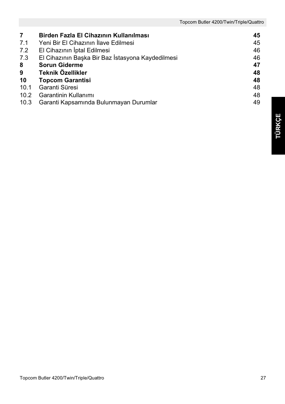 Topcom BUTLER 4200 User Manual | Page 27 / 52