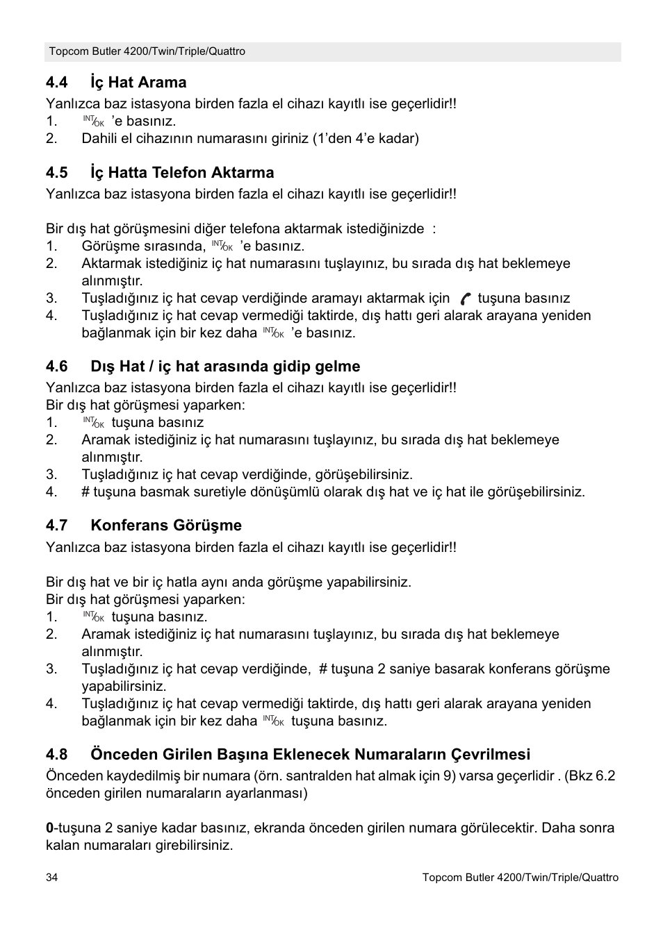 Topcom BUTLER 4200 User Manual | Page 34 / 52