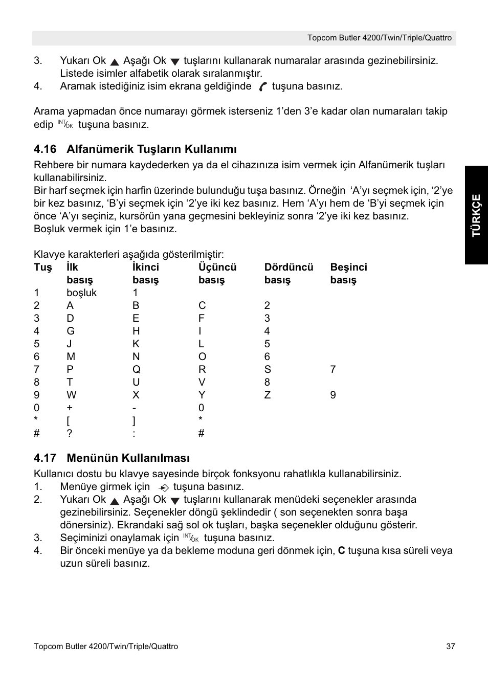Topcom BUTLER 4200 User Manual | Page 37 / 52