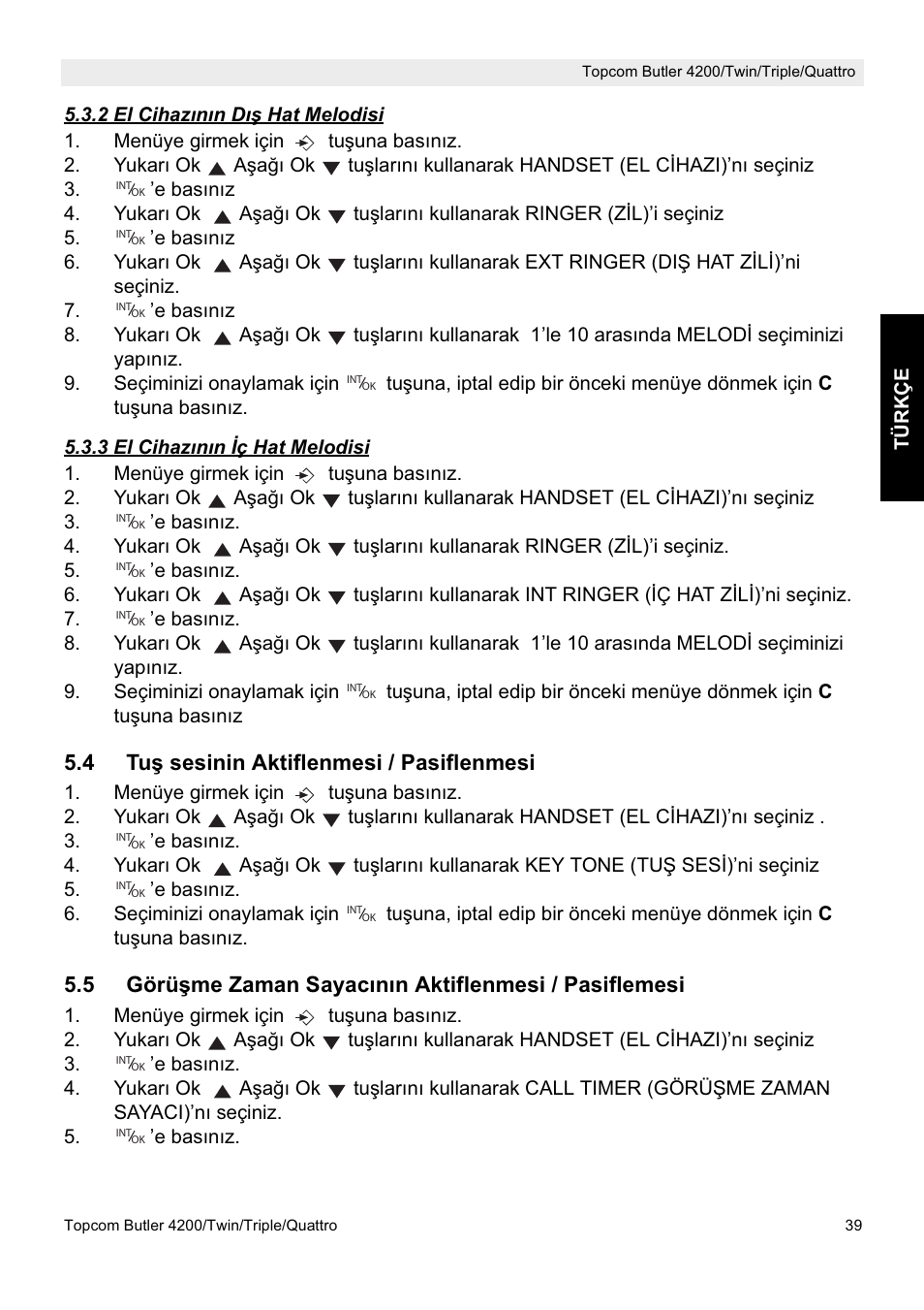 Topcom BUTLER 4200 User Manual | Page 39 / 52