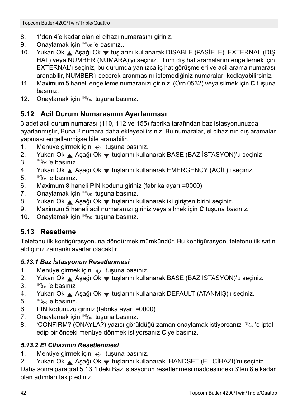 Topcom BUTLER 4200 User Manual | Page 42 / 52