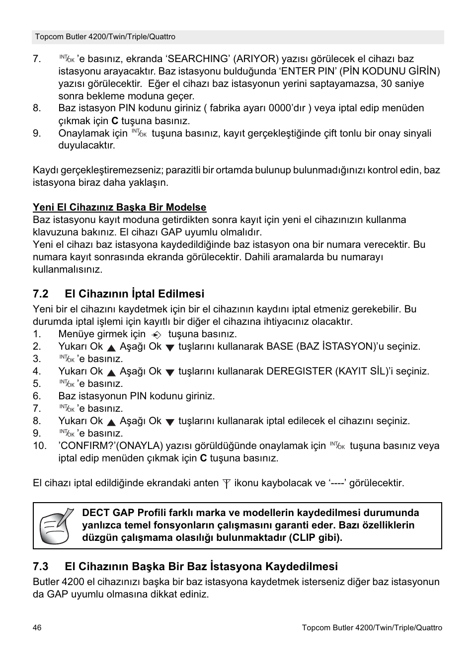 Topcom BUTLER 4200 User Manual | Page 46 / 52