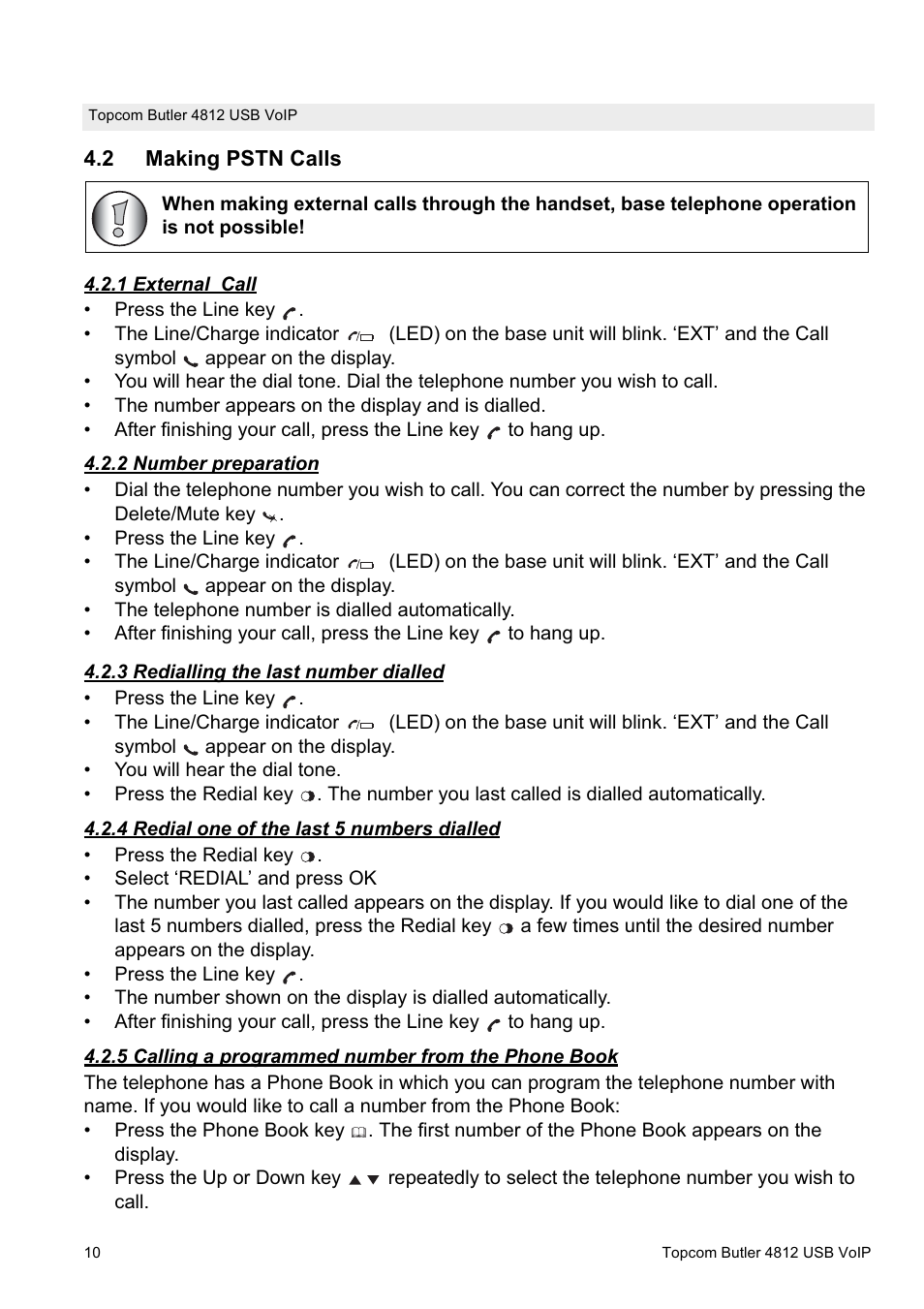Topcom Butler 4812 USB VOIP User Manual | Page 10 / 40