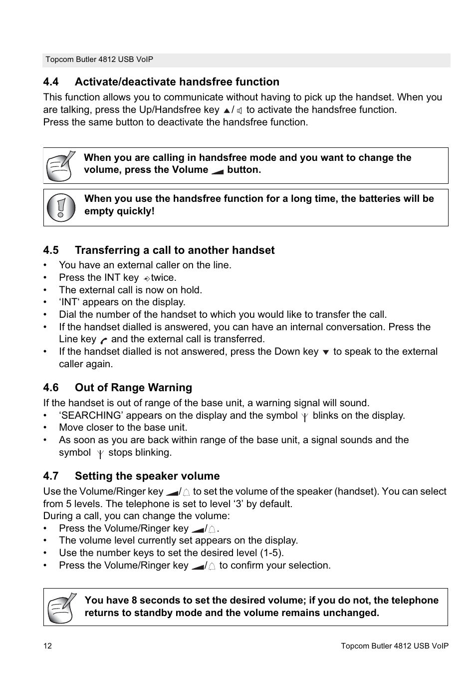 Topcom Butler 4812 USB VOIP User Manual | Page 12 / 40