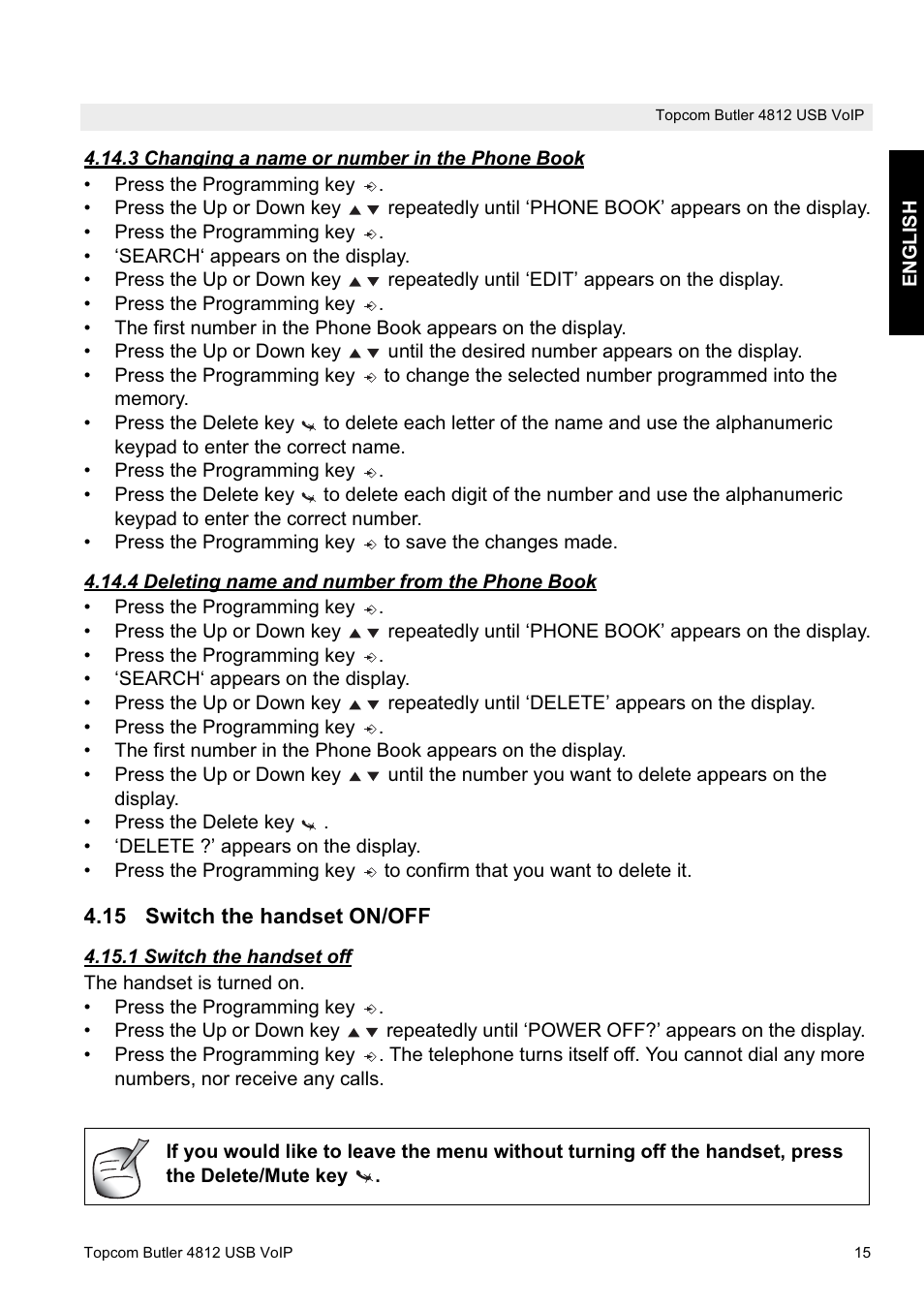 Topcom Butler 4812 USB VOIP User Manual | Page 15 / 40