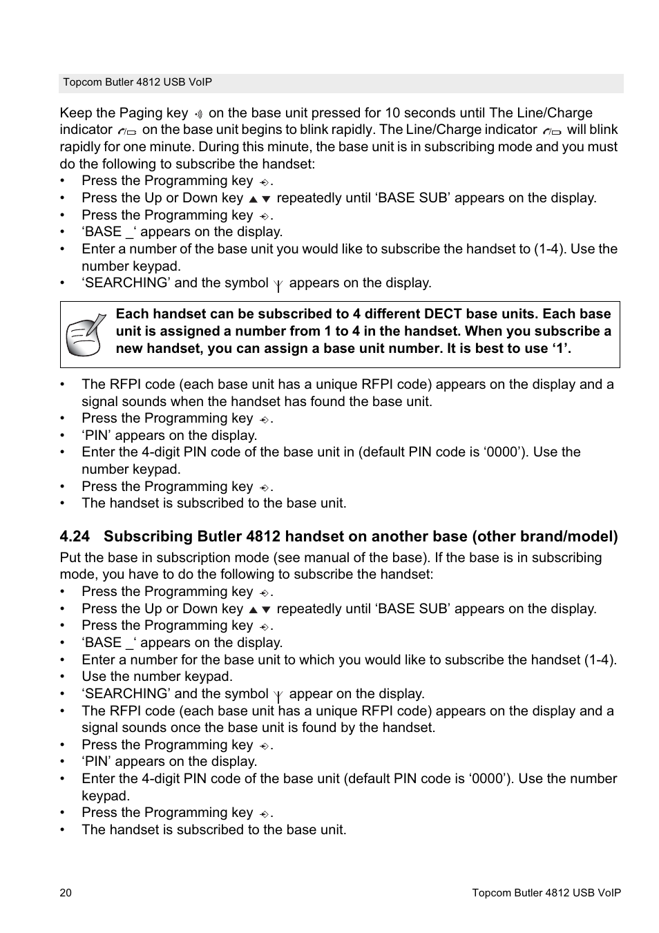 Topcom Butler 4812 USB VOIP User Manual | Page 20 / 40