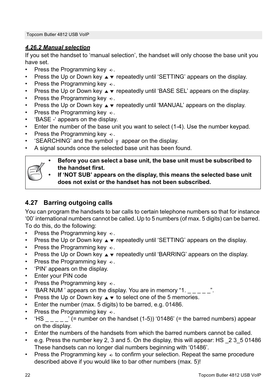 Topcom Butler 4812 USB VOIP User Manual | Page 22 / 40