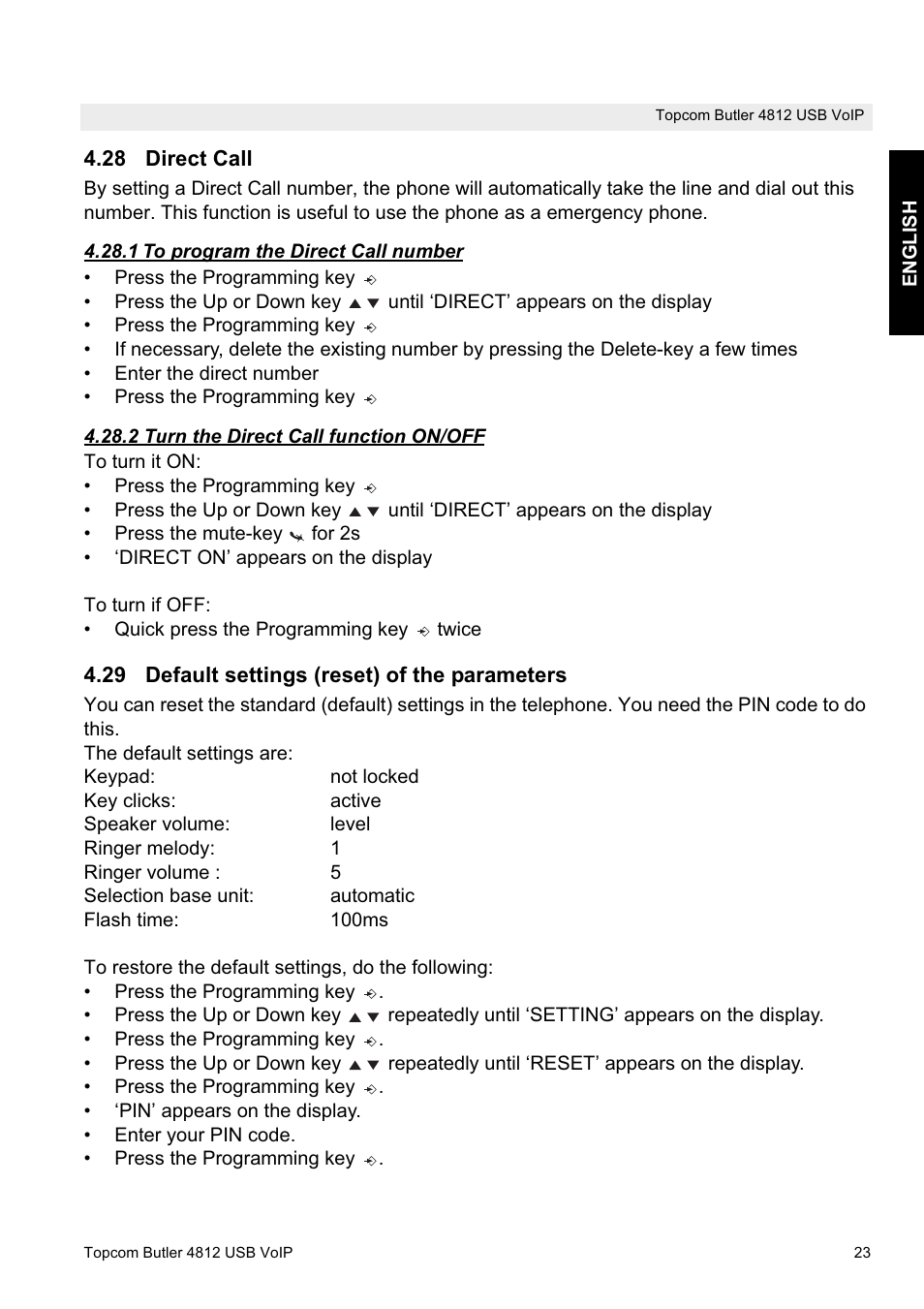 Topcom Butler 4812 USB VOIP User Manual | Page 23 / 40