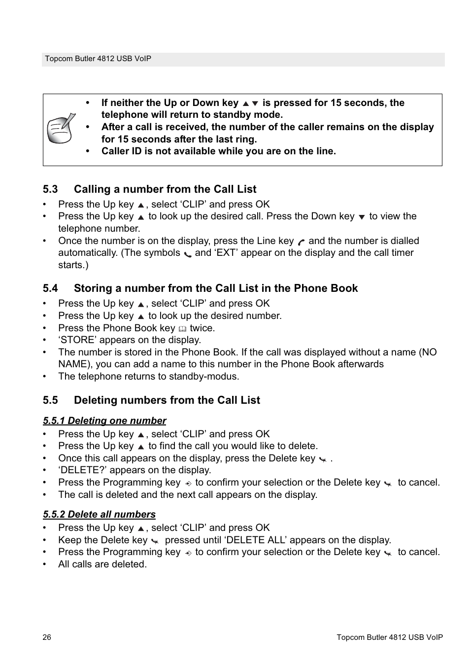 Topcom Butler 4812 USB VOIP User Manual | Page 26 / 40