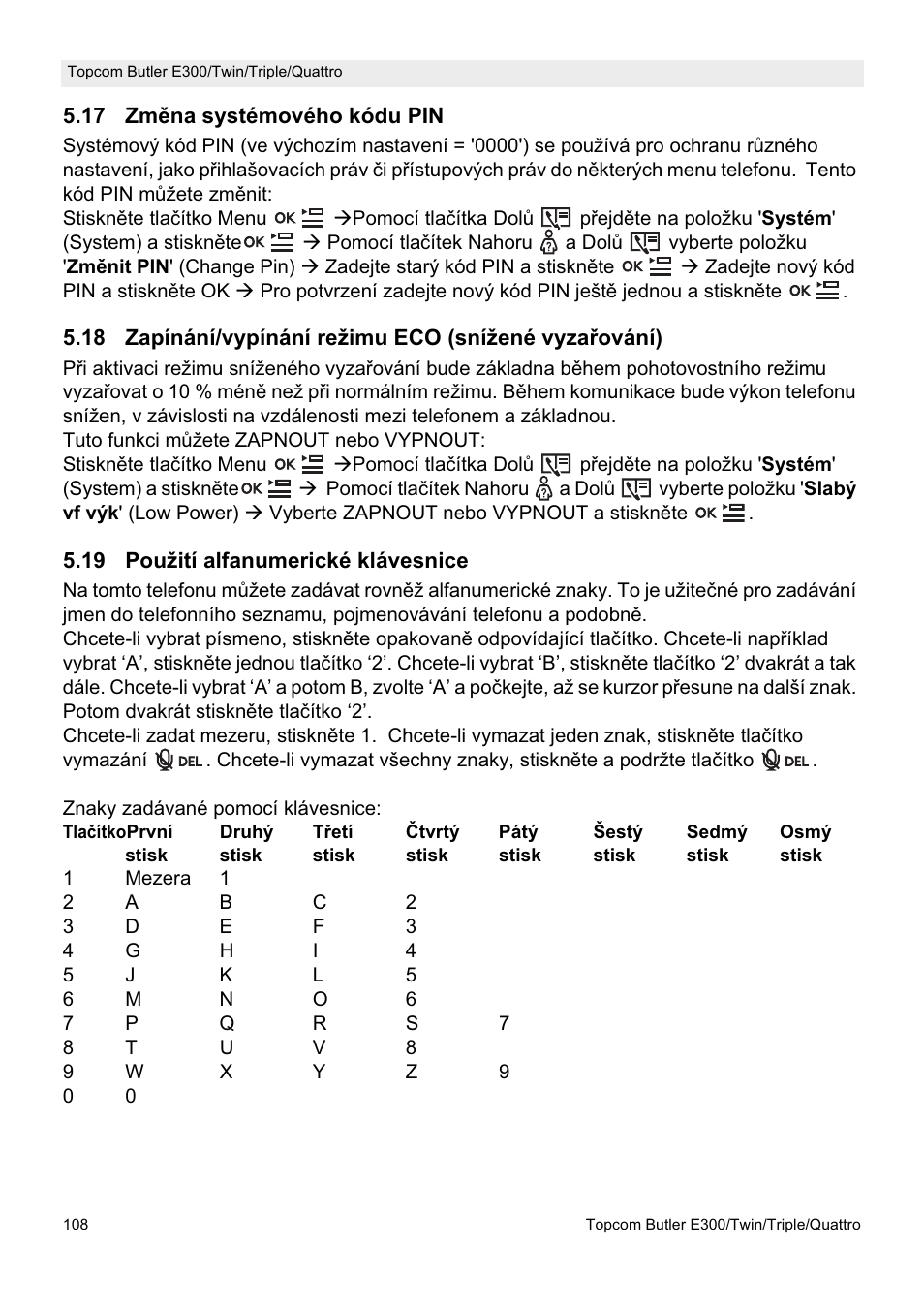 Topcom Butler E300 User Manual | Page 112 / 208