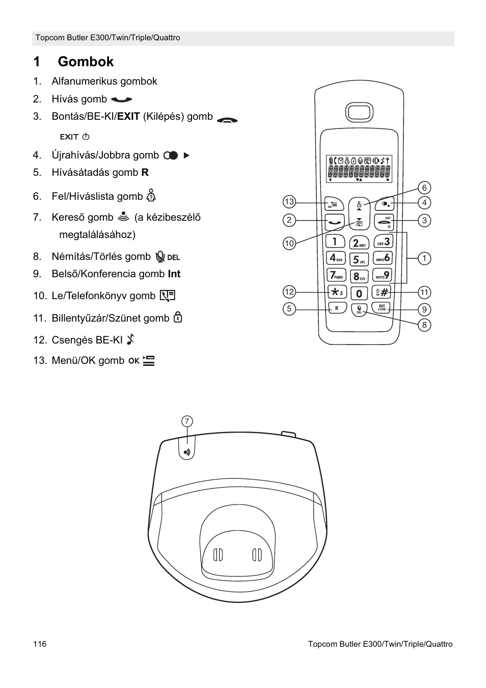 1gombok | Topcom Butler E300 User Manual | Page 120 / 208