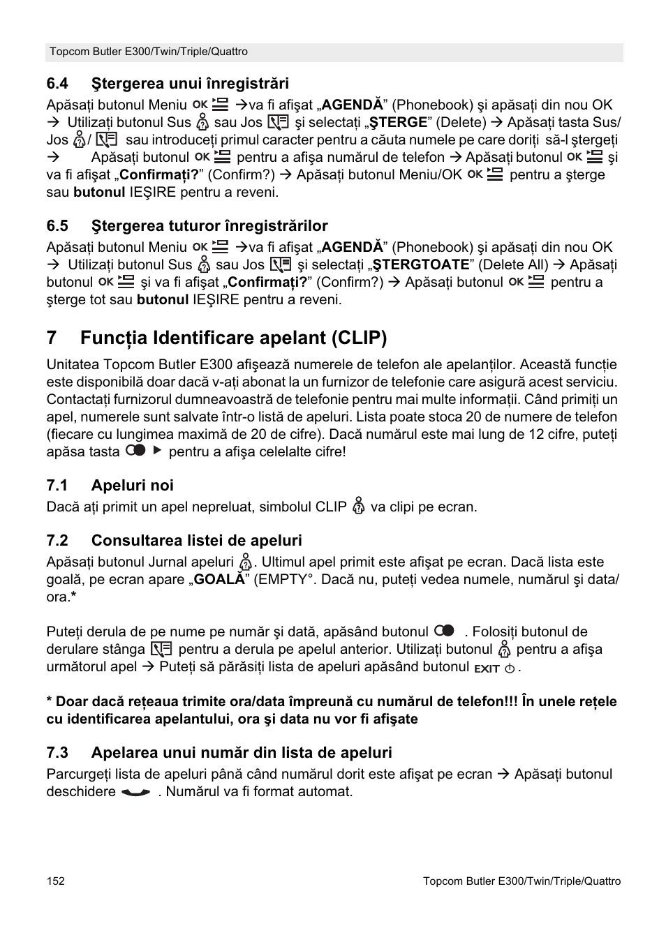 7func ġia identificare apelant (clip) | Topcom Butler E300 User Manual | Page 156 / 208