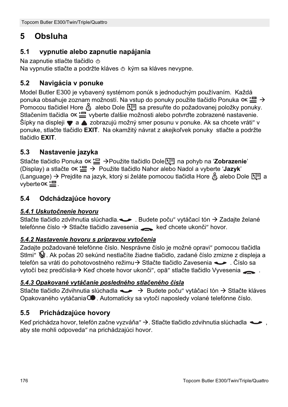 5obsluha | Topcom Butler E300 User Manual | Page 180 / 208
