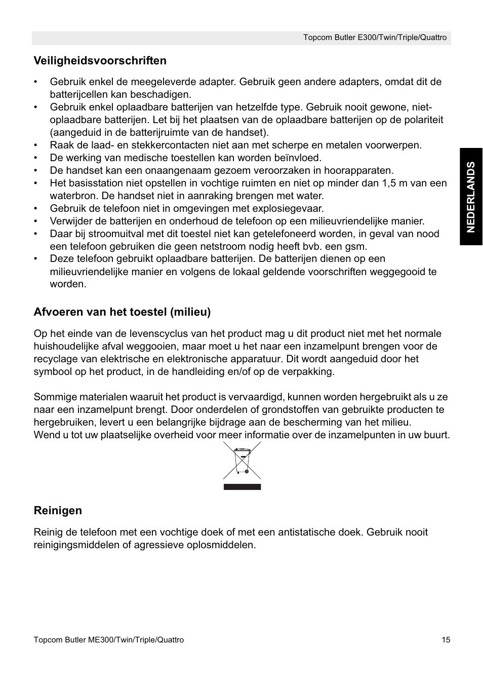 Topcom Butler E300 User Manual | Page 19 / 208