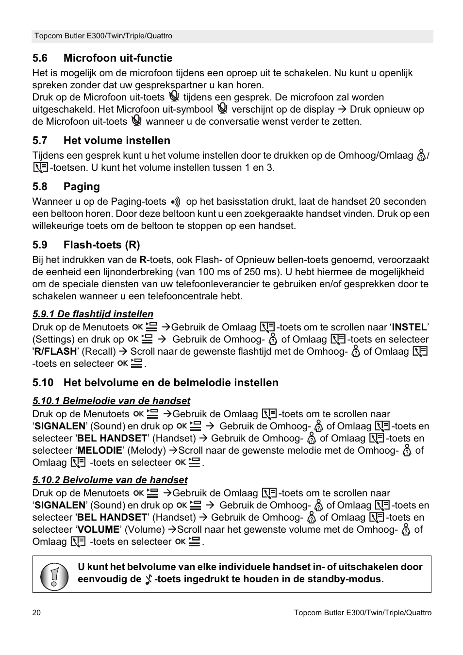 Topcom Butler E300 User Manual | Page 24 / 208