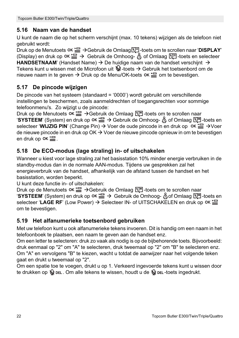 Topcom Butler E300 User Manual | Page 26 / 208