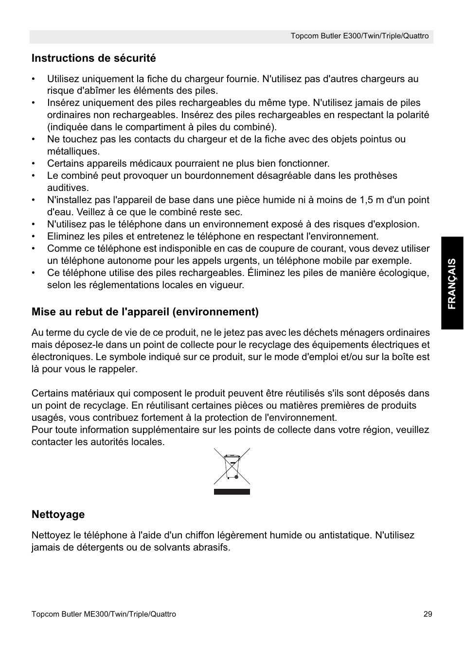 Topcom Butler E300 User Manual | Page 33 / 208