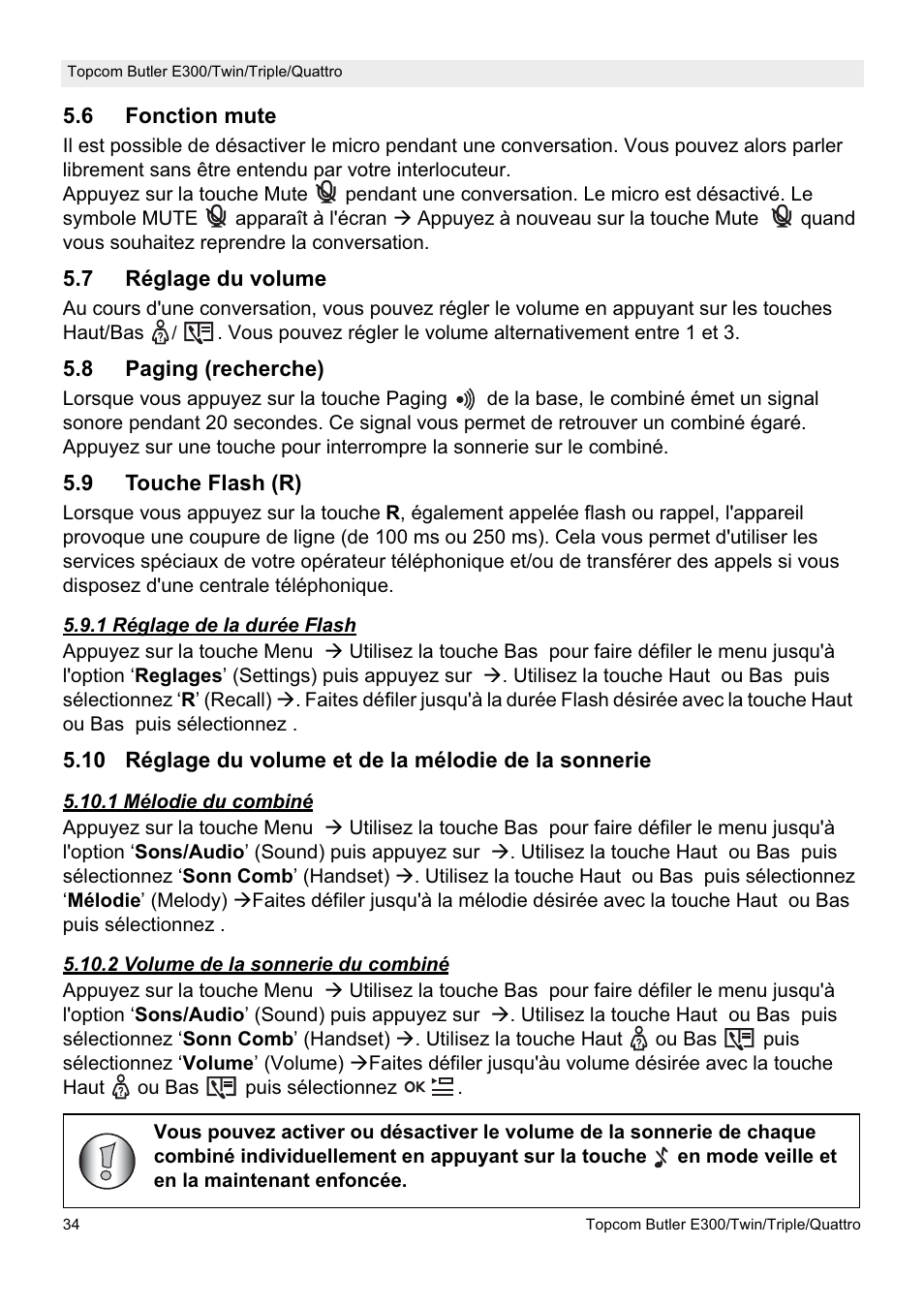 Topcom Butler E300 User Manual | Page 38 / 208