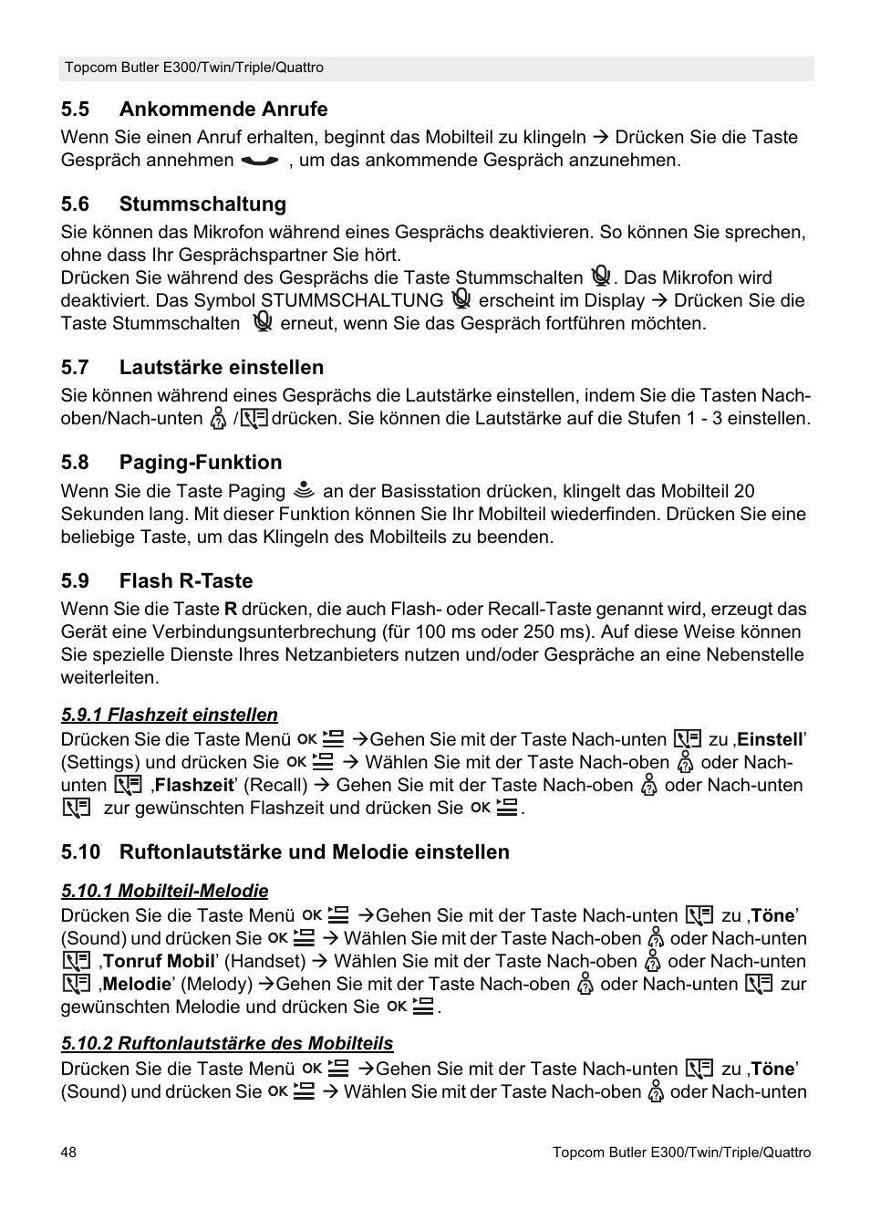 Topcom Butler E300 User Manual | Page 52 / 208