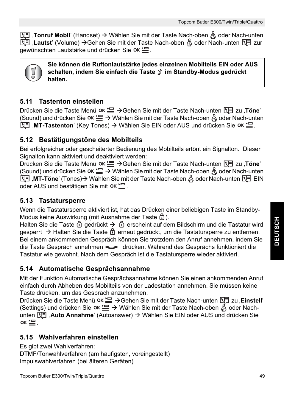 Topcom Butler E300 User Manual | Page 53 / 208