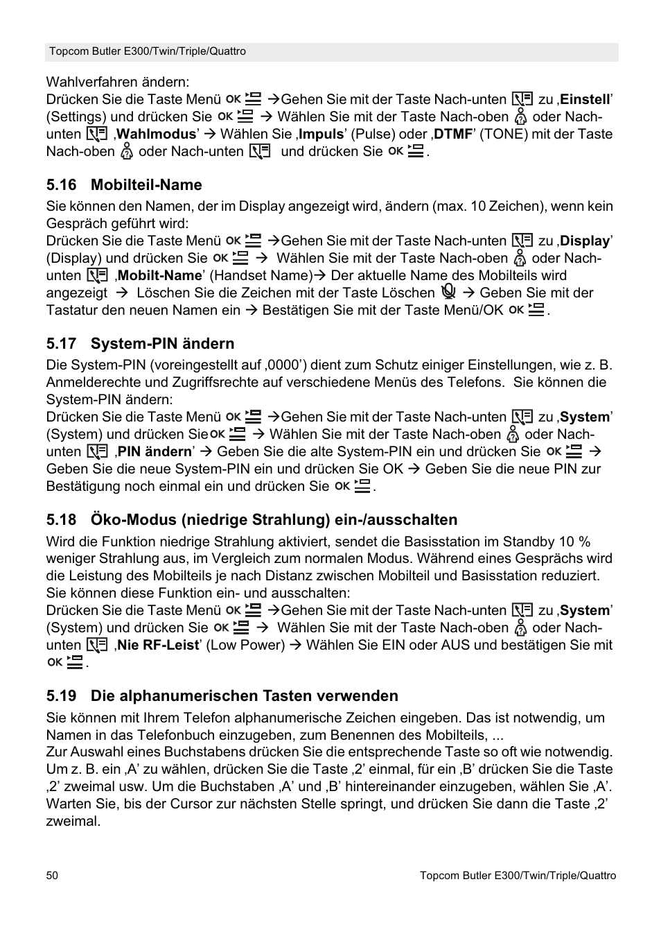 Topcom Butler E300 User Manual | Page 54 / 208