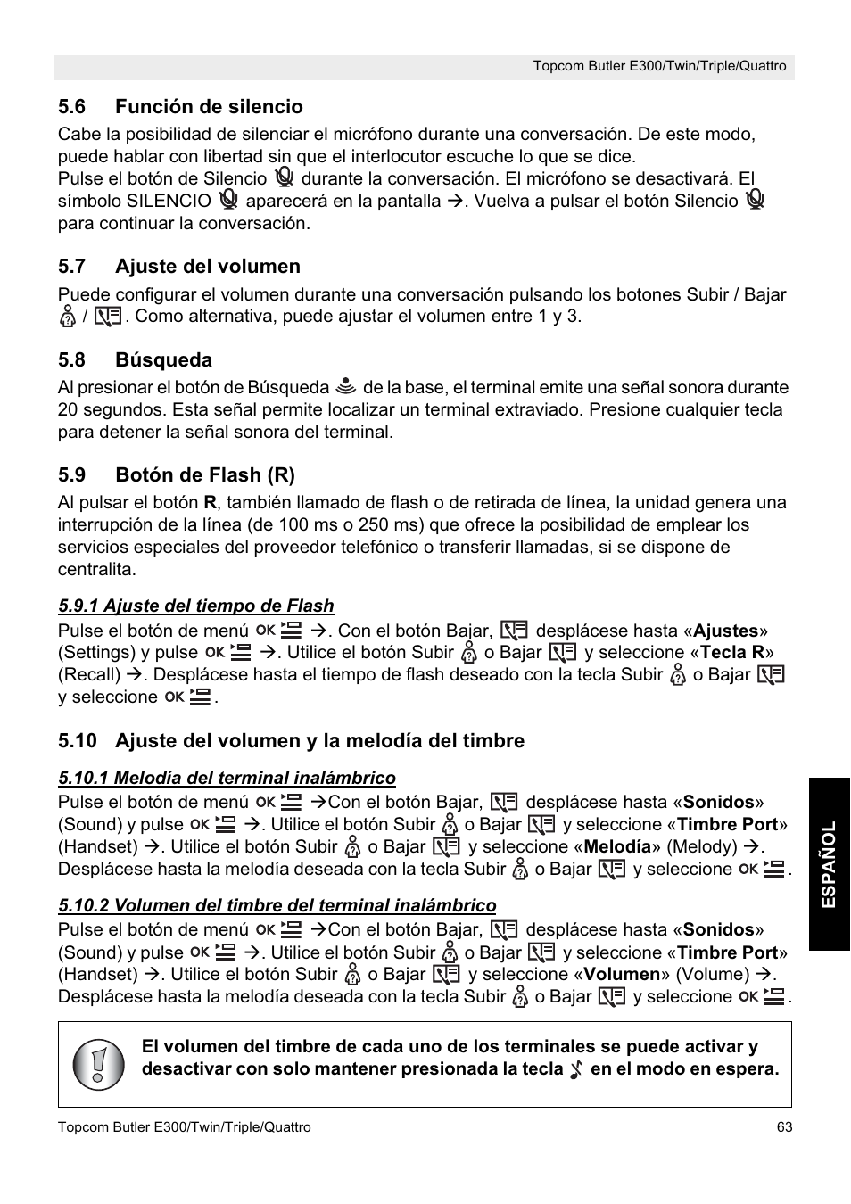Topcom Butler E300 User Manual | Page 67 / 208