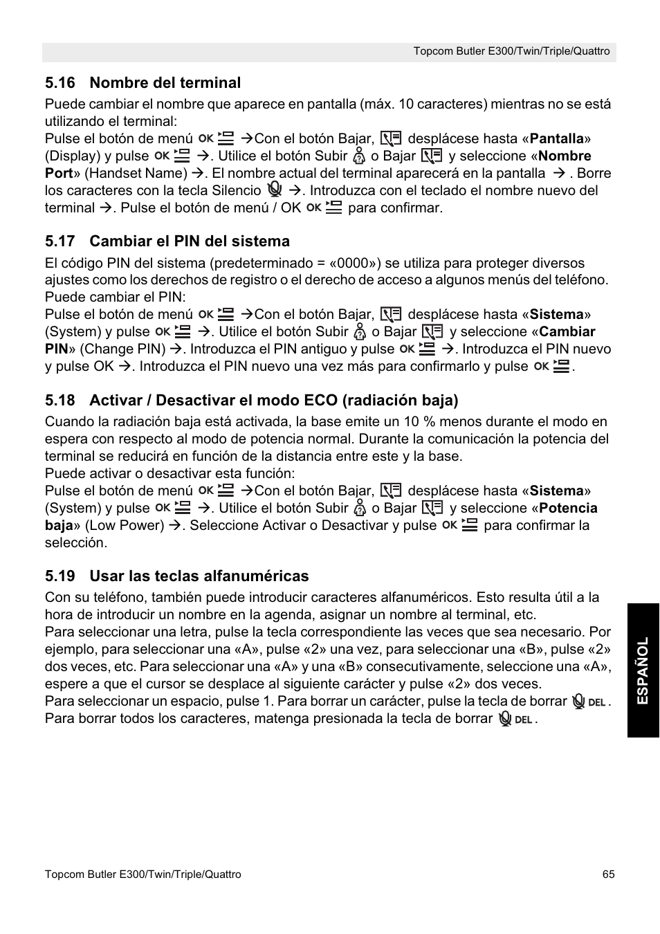 Topcom Butler E300 User Manual | Page 69 / 208