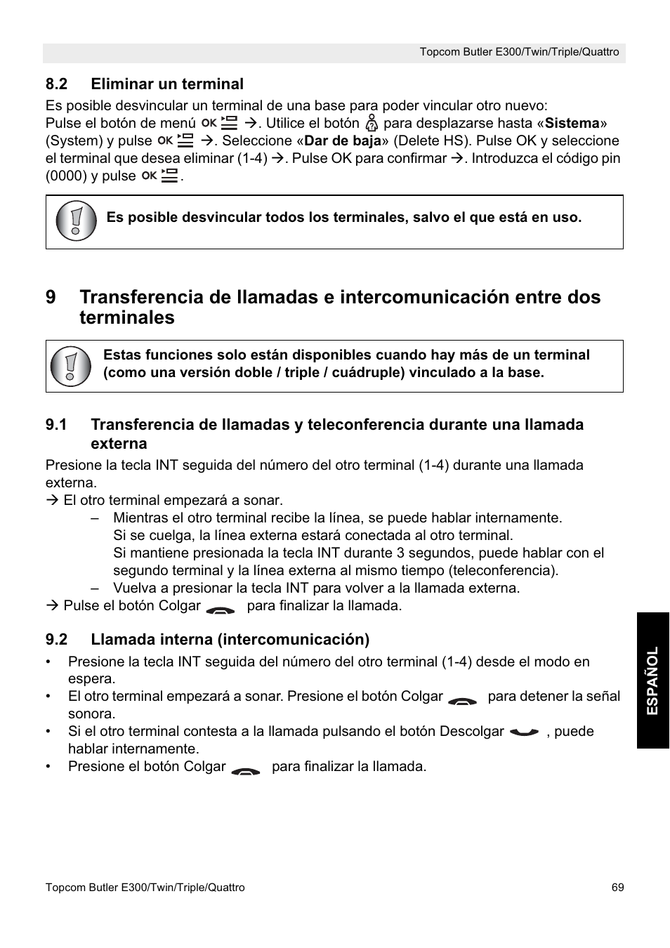 Topcom Butler E300 User Manual | Page 73 / 208