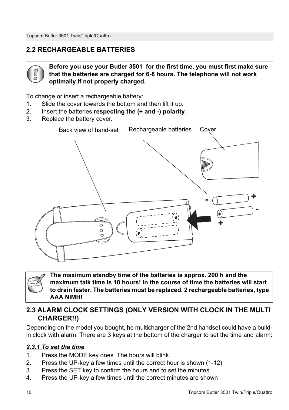 Topcom Butler 3501 User Manual | Page 10 / 28