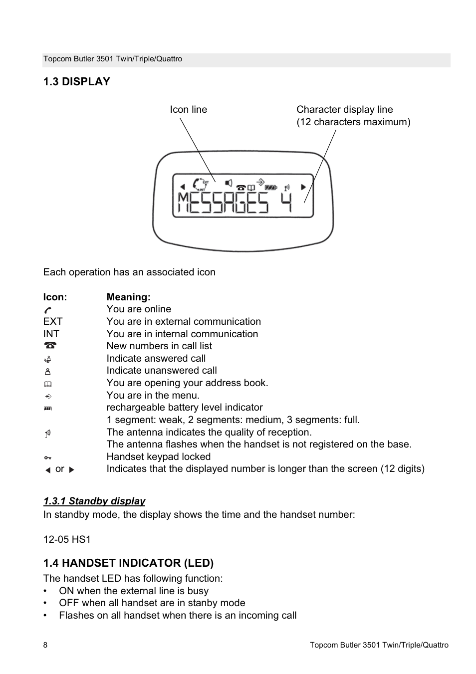 Topcom Butler 3501 User Manual | Page 8 / 28