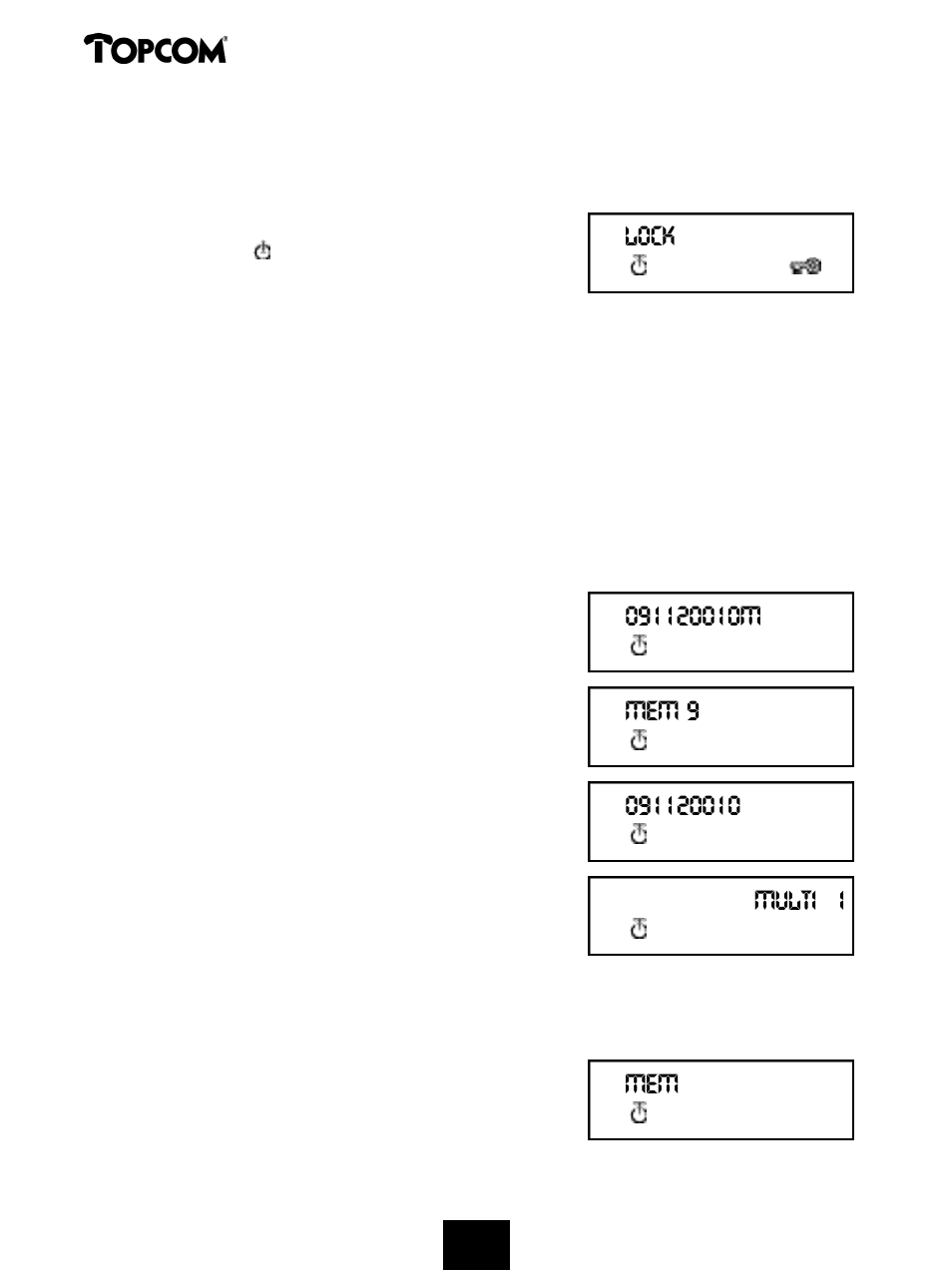 Butler 575 | Topcom 575s User Manual | Page 10 / 43