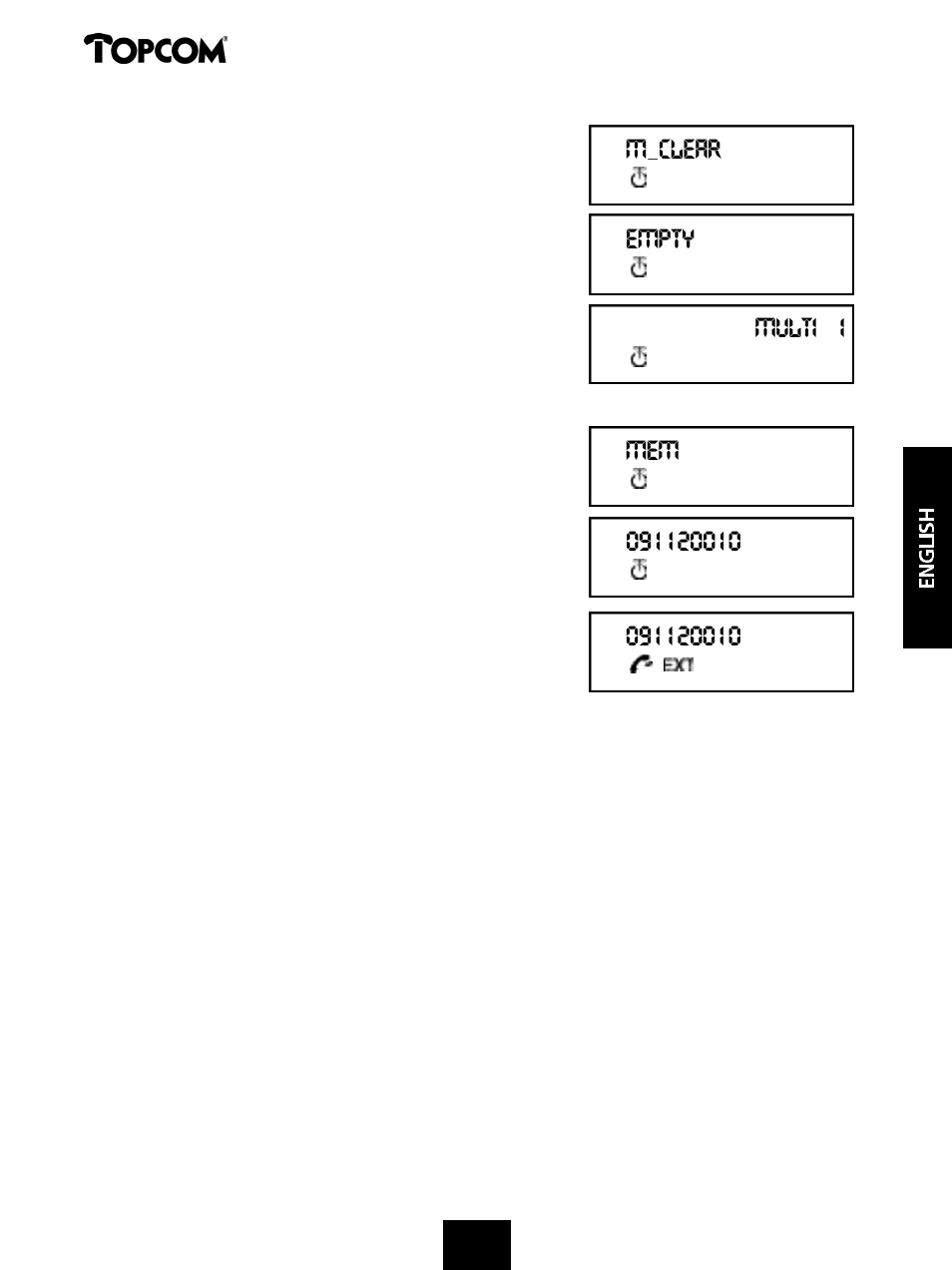 Butler 575 | Topcom 575s User Manual | Page 11 / 43