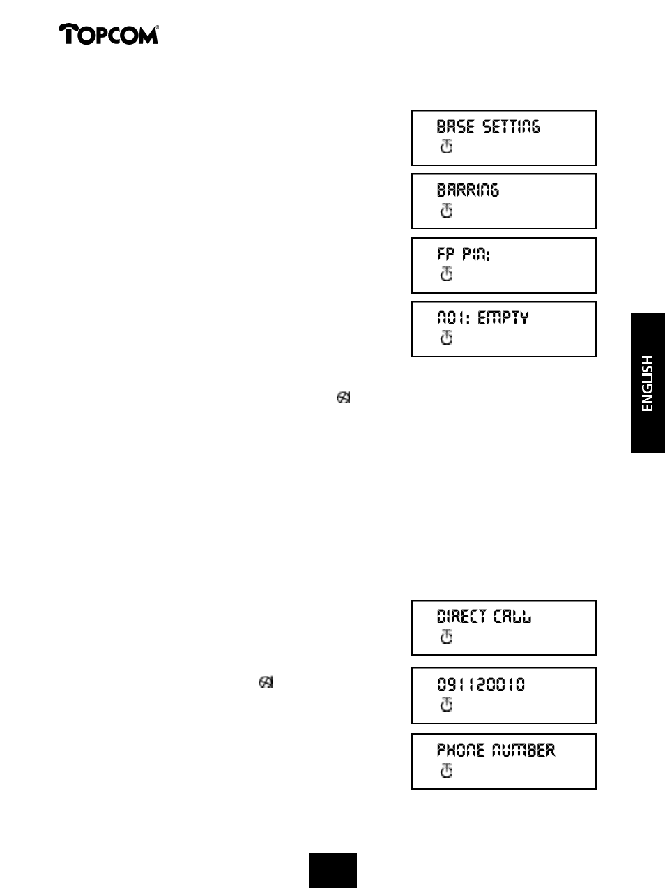 Butler 575 | Topcom 575s User Manual | Page 17 / 43