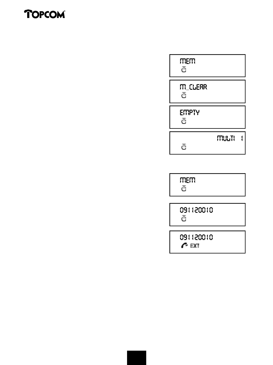 Butler 575 | Topcom 575s User Manual | Page 30 / 43