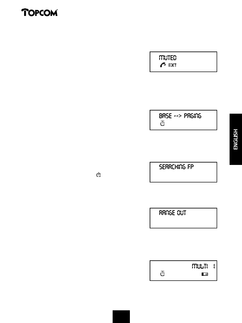 Butler 575 | Topcom 575s User Manual | Page 9 / 43