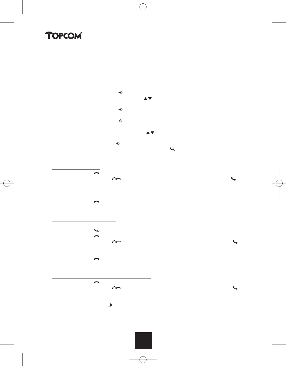 Butler 2450 | Topcom BUTLER 2450 User Manual | Page 44 / 164