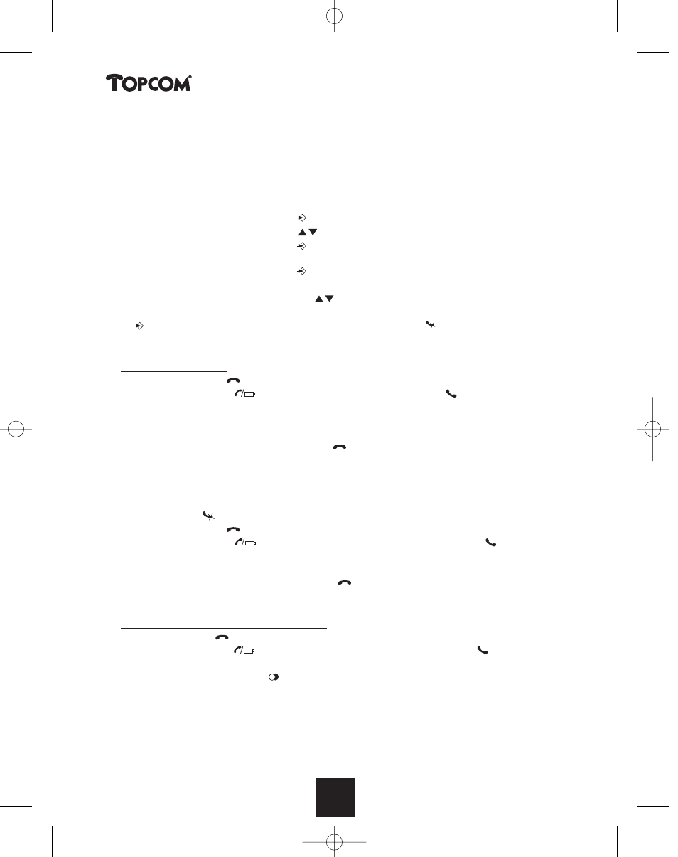 Butler 2450 | Topcom BUTLER 2450 User Manual | Page 76 / 164