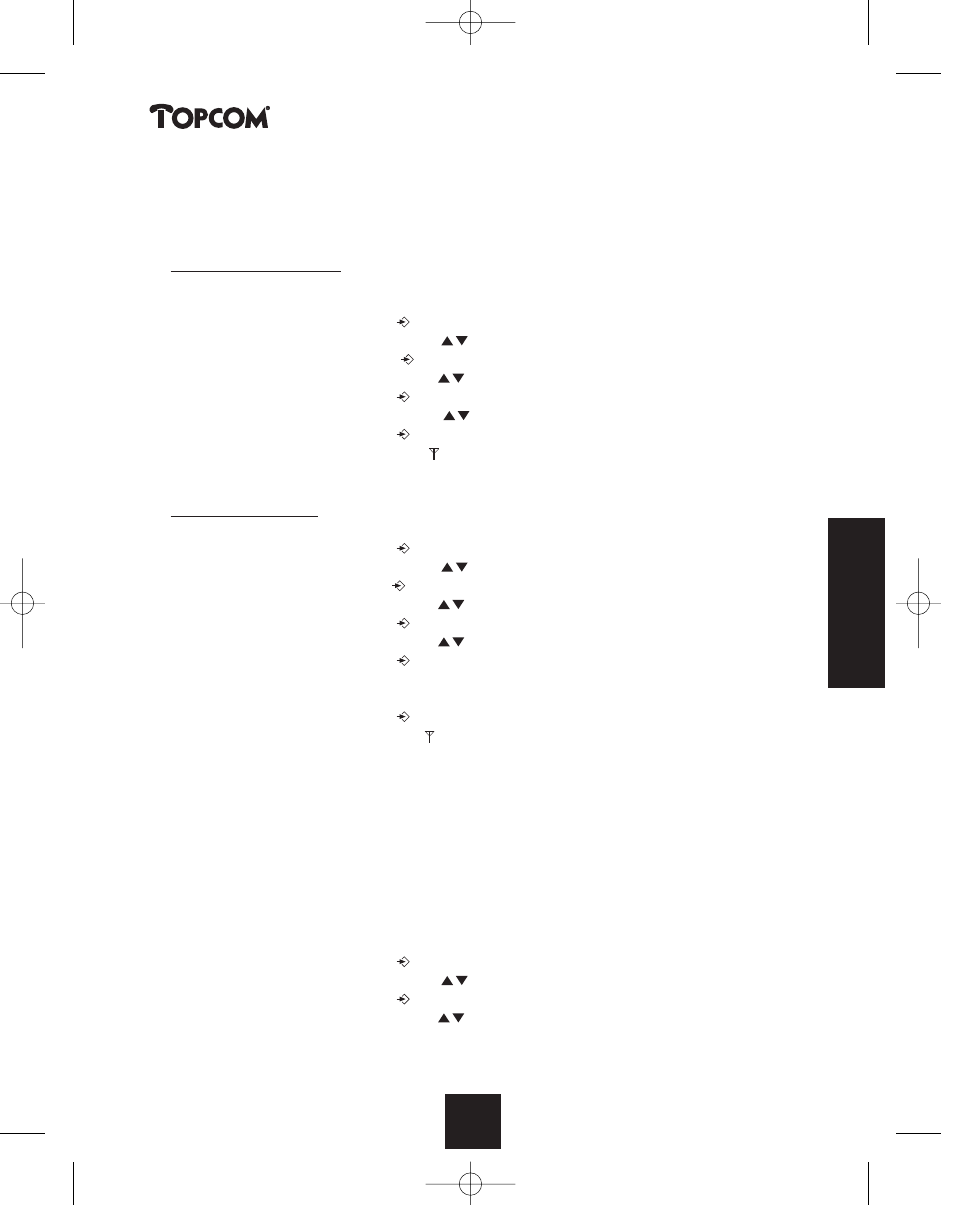 Butler 2450 | Topcom BUTLER 2450 User Manual | Page 87 / 164