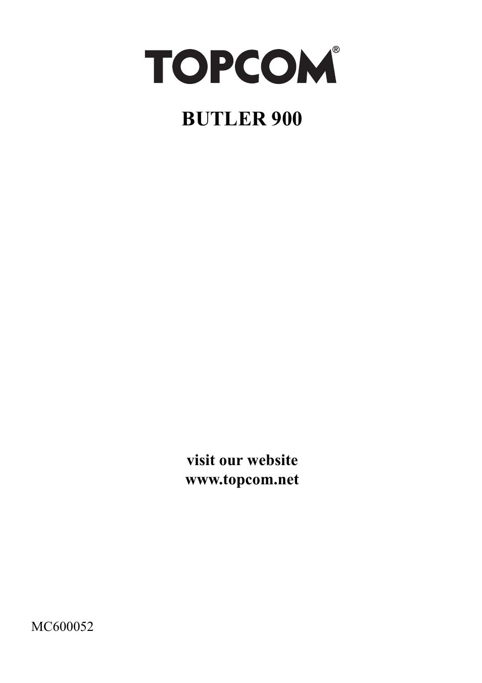 Butler 900 | Topcom BUTLER 900 User Manual | Page 20 / 20