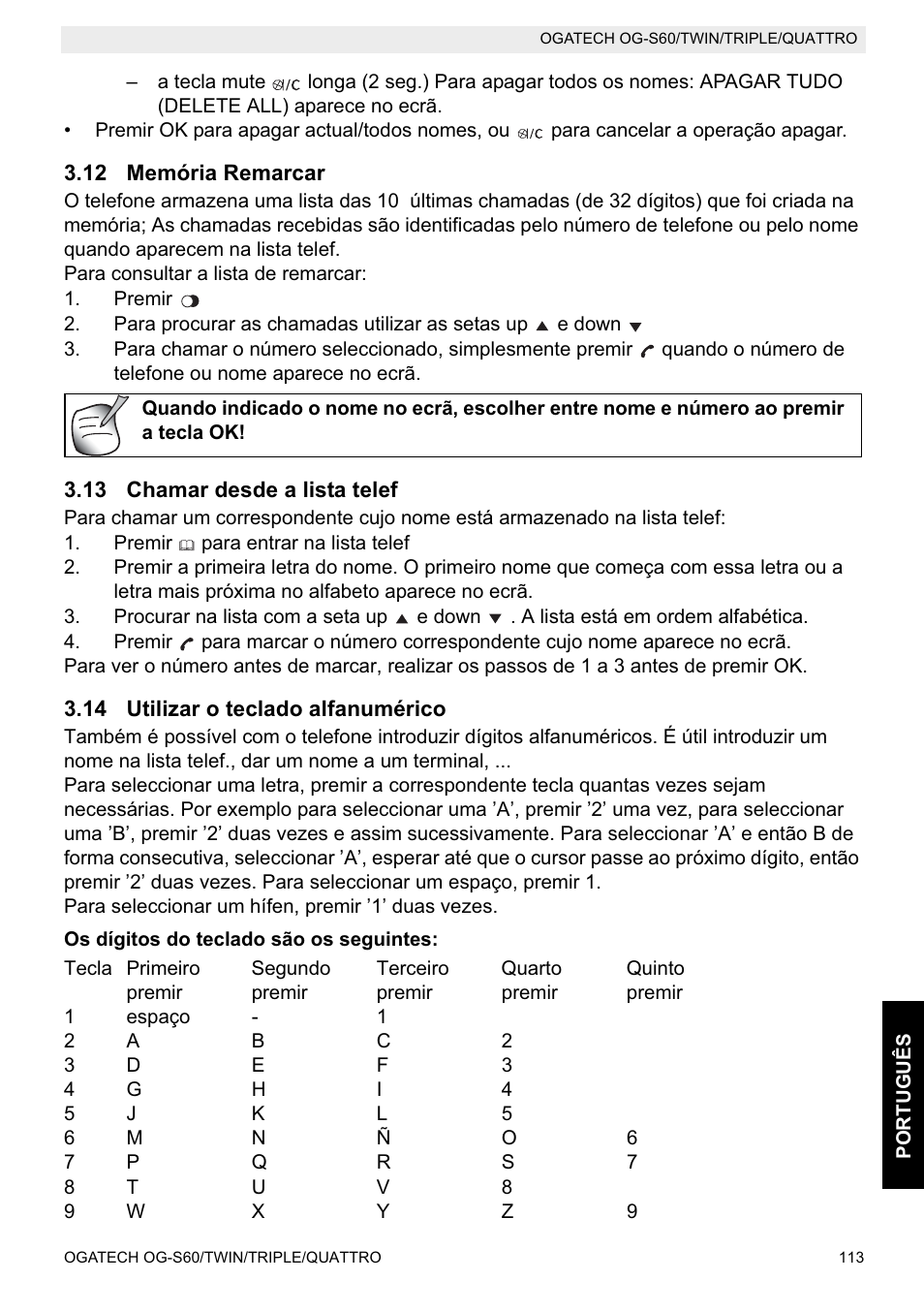 Topcom OGATECH OG-S60 User Manual | Page 113 / 144