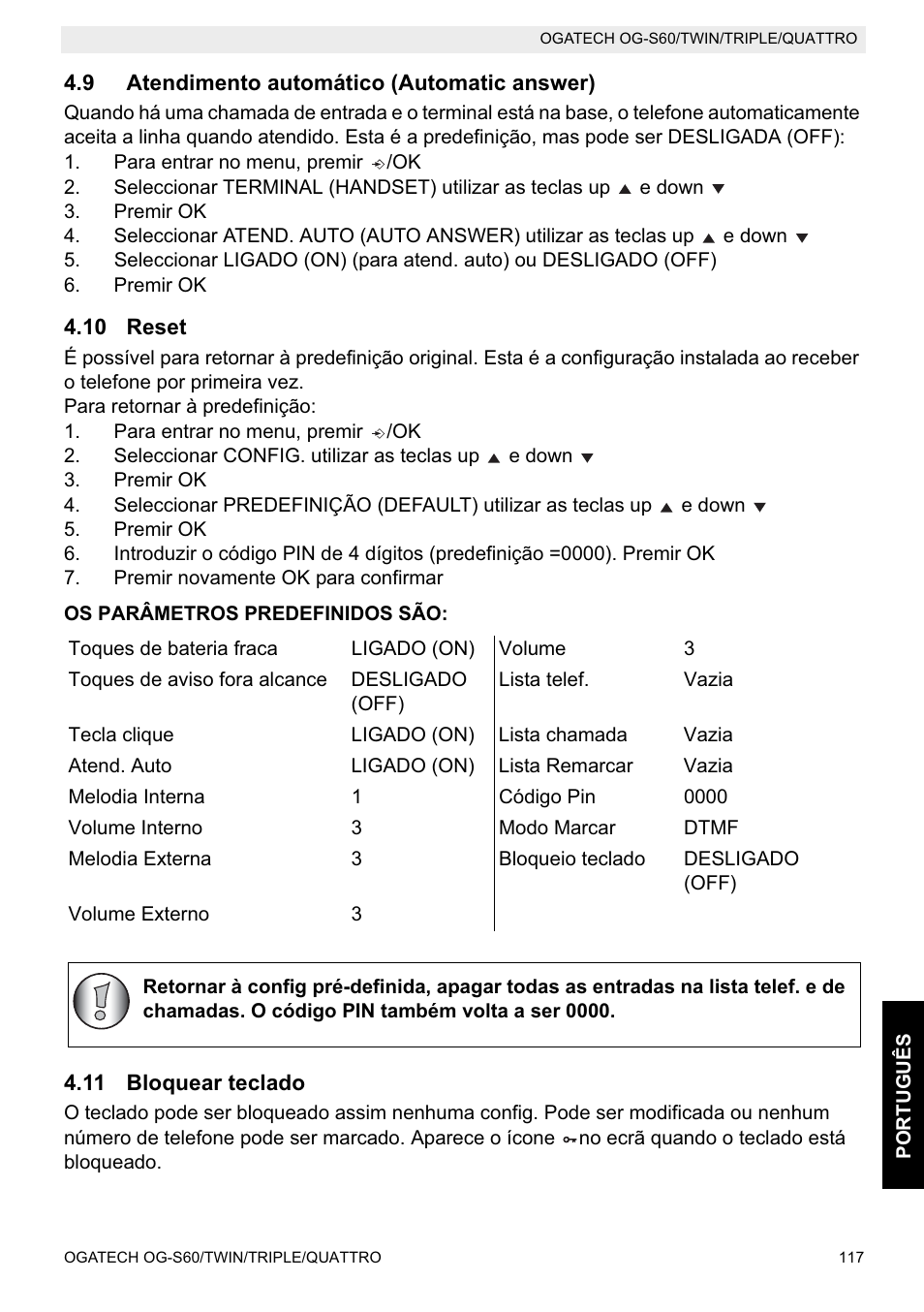 Topcom OGATECH OG-S60 User Manual | Page 117 / 144