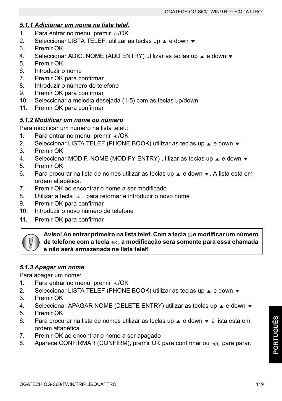 Topcom OGATECH OG-S60 User Manual | Page 119 / 144