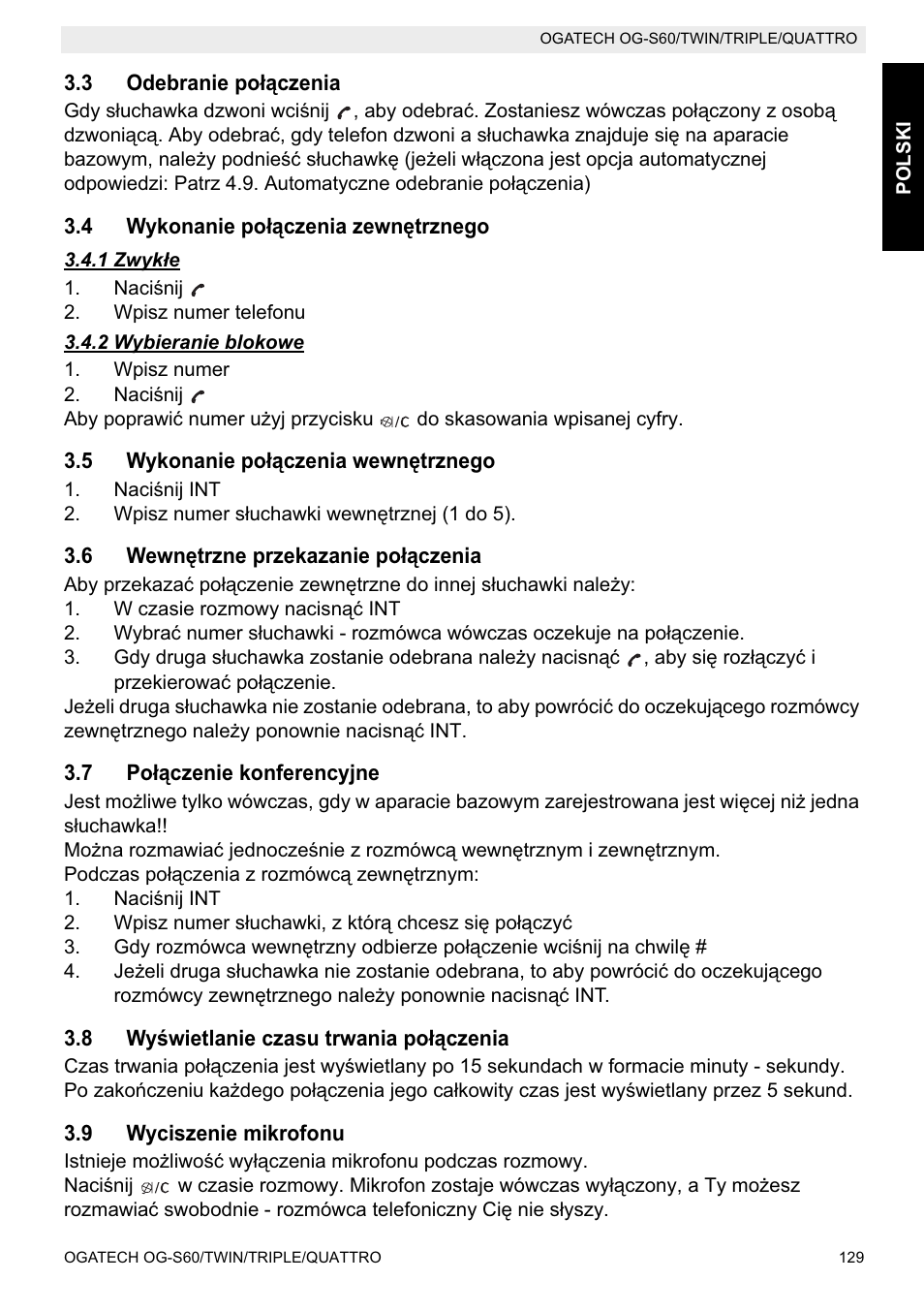 Topcom OGATECH OG-S60 User Manual | Page 129 / 144