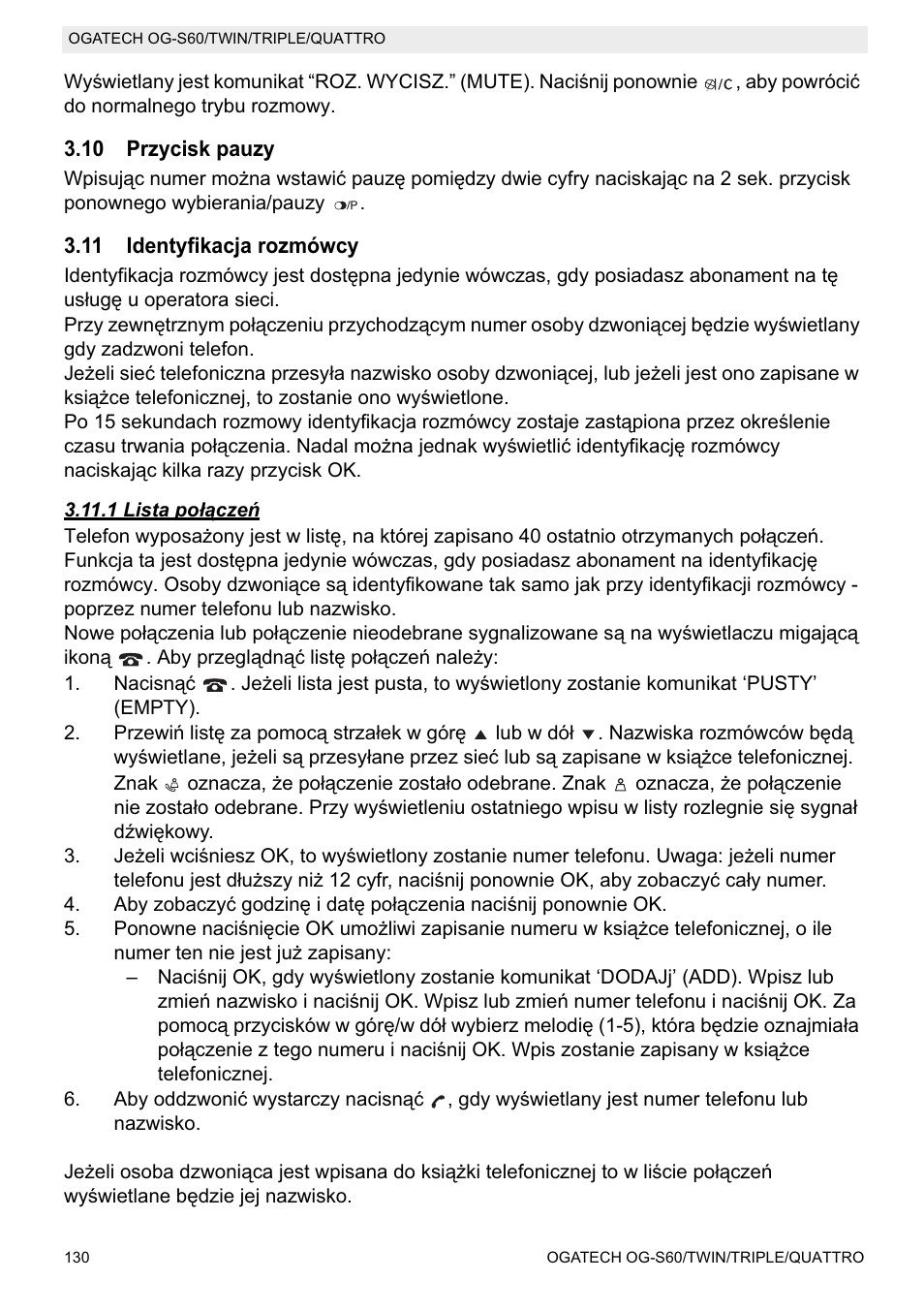 Topcom OGATECH OG-S60 User Manual | Page 130 / 144