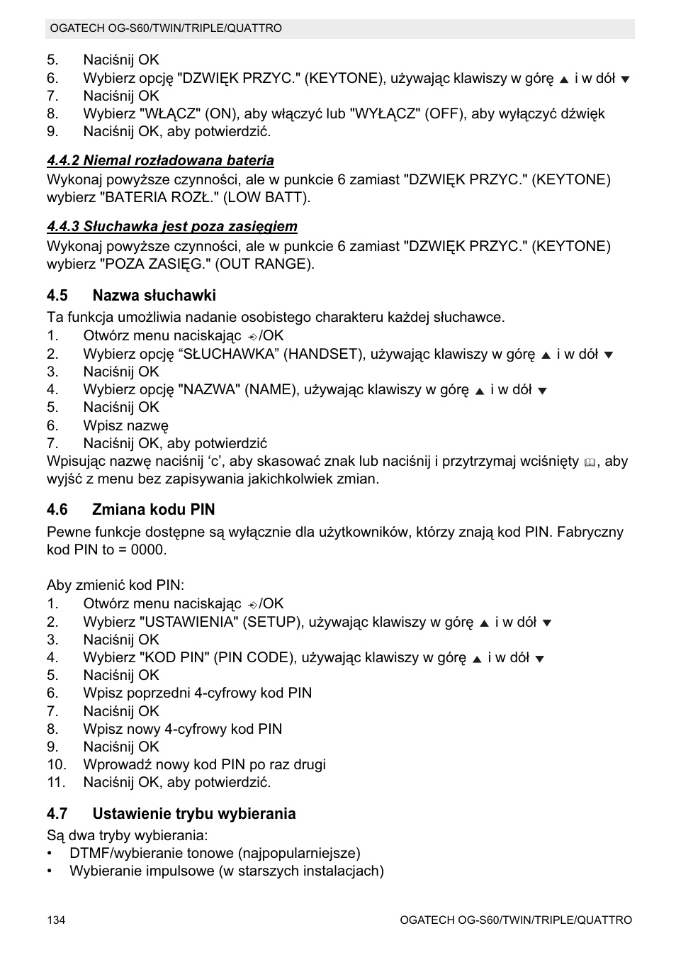 Topcom OGATECH OG-S60 User Manual | Page 134 / 144