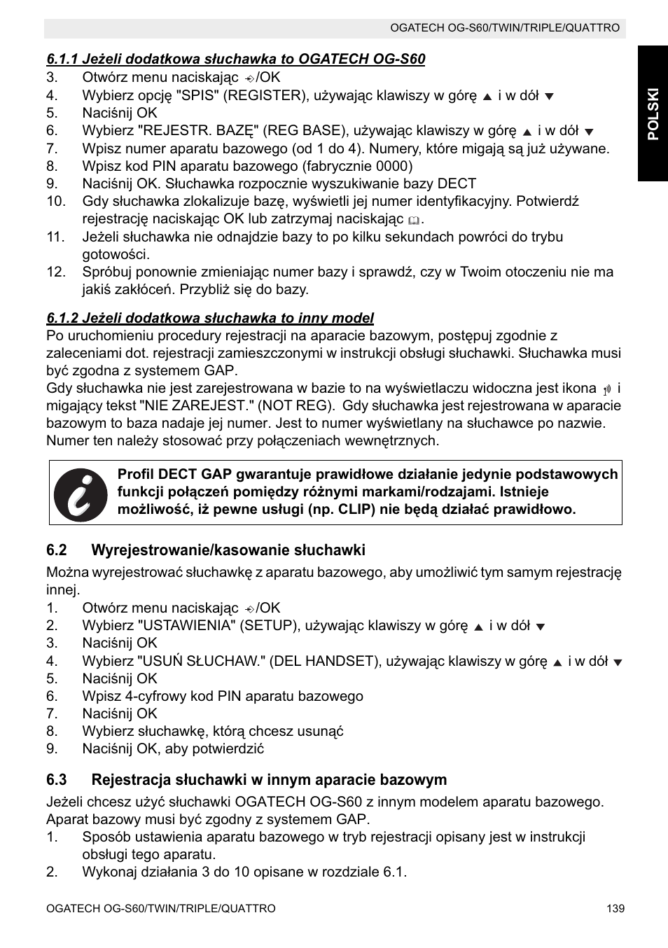 Topcom OGATECH OG-S60 User Manual | Page 139 / 144