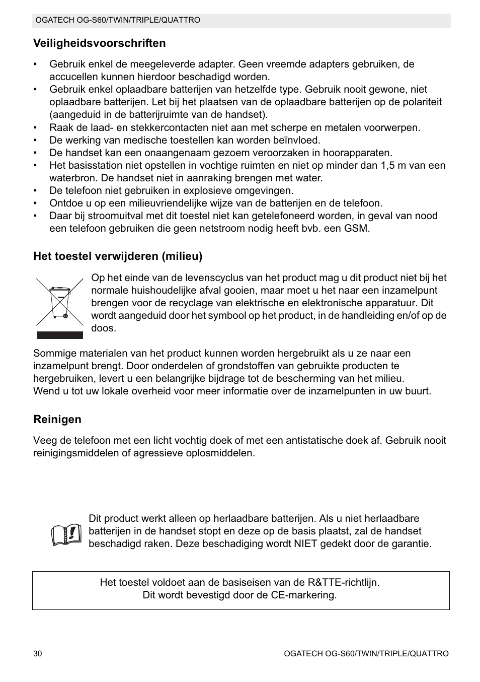 Topcom OGATECH OG-S60 User Manual | Page 30 / 144
